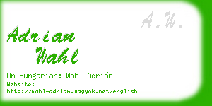 adrian wahl business card